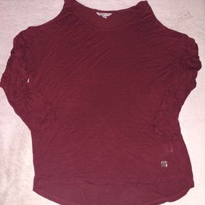 red long sleeve shirt